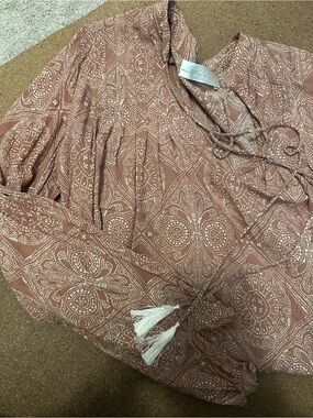 Natalie Martin dusty rose blouse